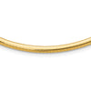 14k Polished 4mm Lightweight 18 inch Domed Omega Necklace
