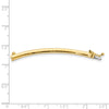 14k 3mm Lightweight Domed Omega 2 inch Extender for Necklace