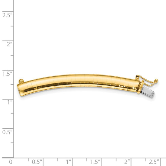 14k 6mm Lightweight Domed Omega 2 inch Extender for Necklace