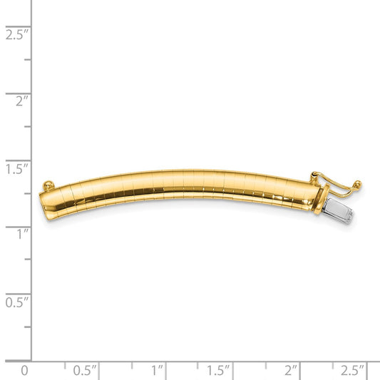 14k 6mm Lightweight Domed Omega 2 inch Extender for Necklace