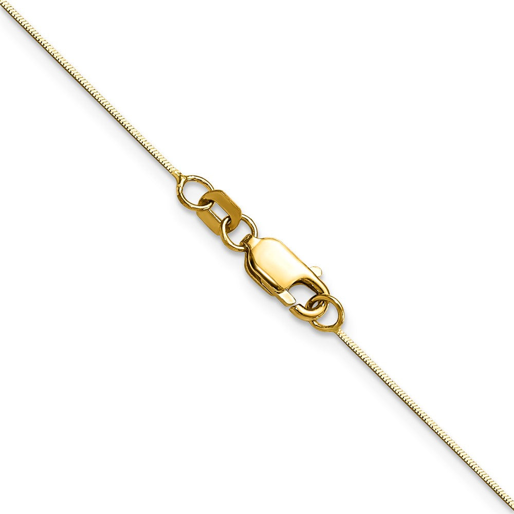 14K 24 inch .5mm Octagonal Snake with Lobster Clasp Chain