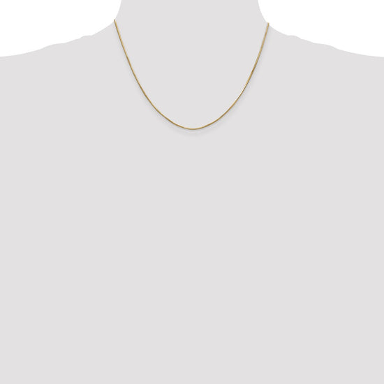 14K 18 inch .8mm Octagonal Snake with Lobster Clasp Chain