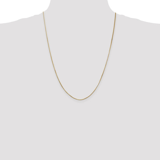 14K 24 inch .8mm Octagonal Snake with Lobster Clasp Chain