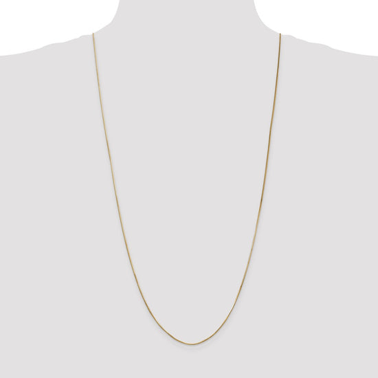 14K 30 inch .8mm Octagonal Snake with Lobster Clasp Chain