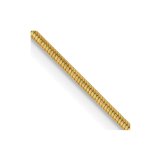 14K 30 inch .8mm Octagonal Snake with Lobster Clasp Chain