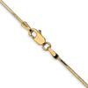 14K 24 inch .9mm Octagonal Snake with Lobster Clasp Chain