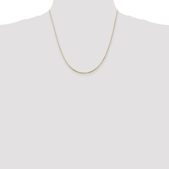 14K 20 inch .9mm Octagonal Snake with Lobster Clasp Chain