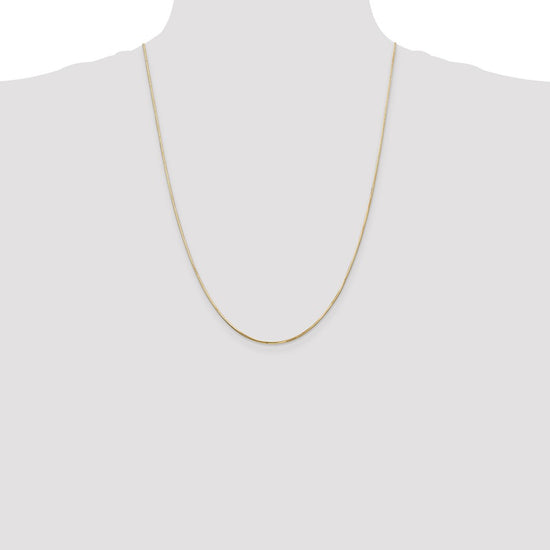 14K 24 inch .9mm Octagonal Snake with Lobster Clasp Chain