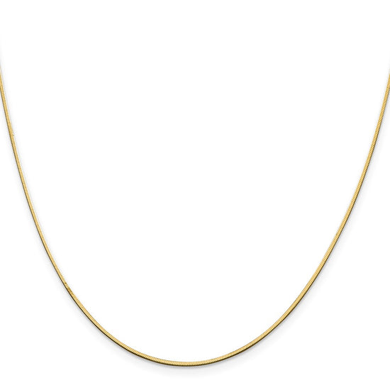 14K 16 inch 1mm Octagonal Snake with Lobster Clasp Chain