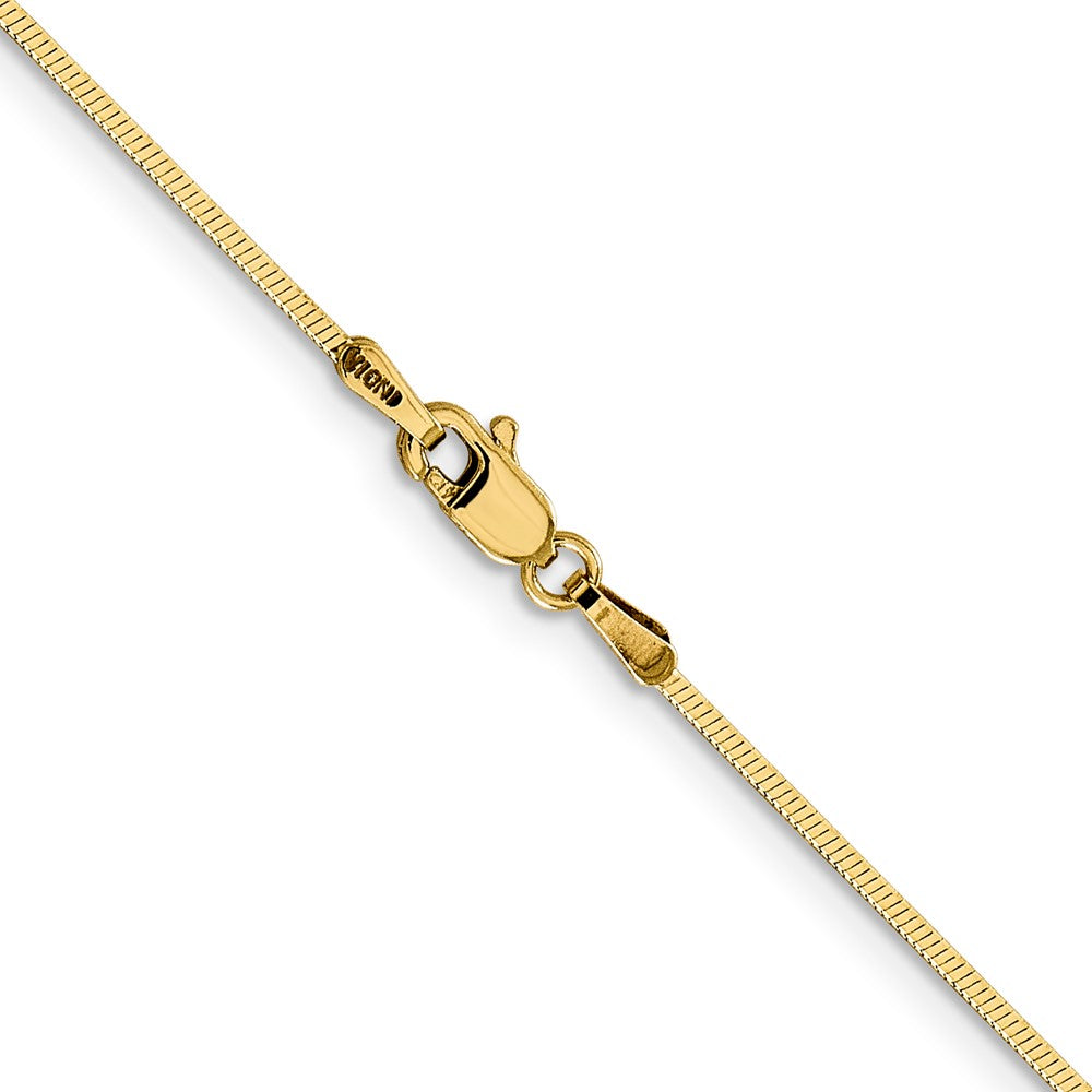 14K 16 inch 1mm Octagonal Snake with Lobster Clasp Chain