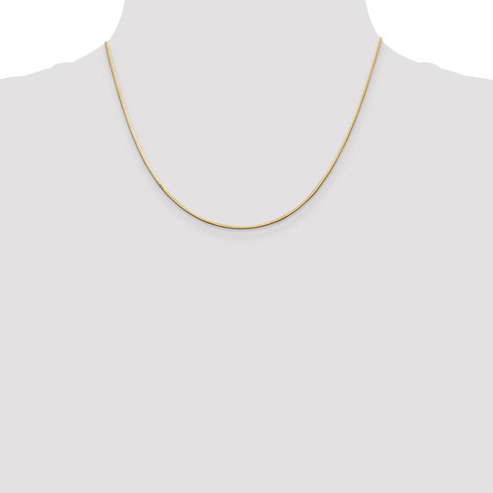 14K 18 inch 1mm Octagonal Snake with Lobster Clasp Chain
