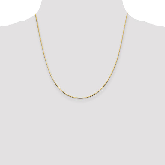 14K 20 inch 1mm Octagonal Snake with Lobster Clasp Chain