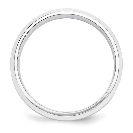 Platinum Polished Beveled Edge Wedding Band