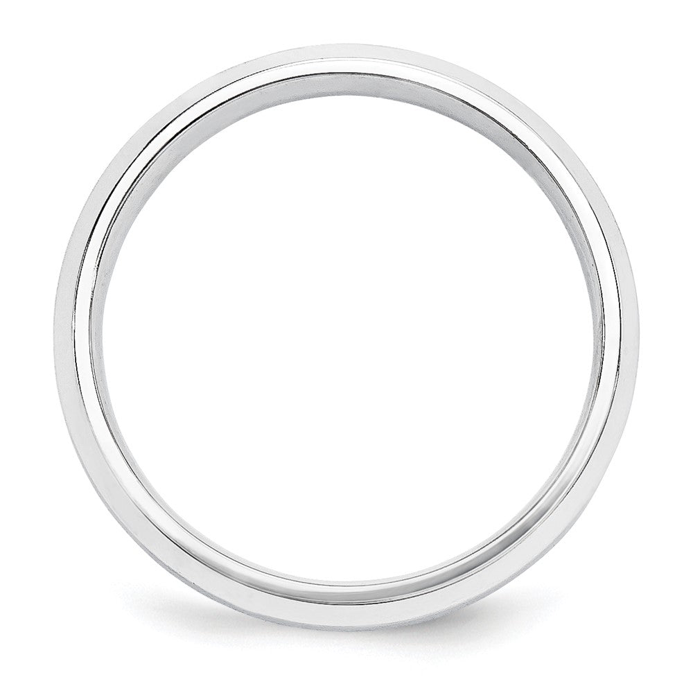 Platinum Polished Beveled Edge Wedding Band