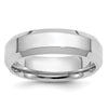 Platinum Polished Beveled Edge Wedding Band