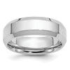 Platinum Polished Beveled Edge Wedding Band
