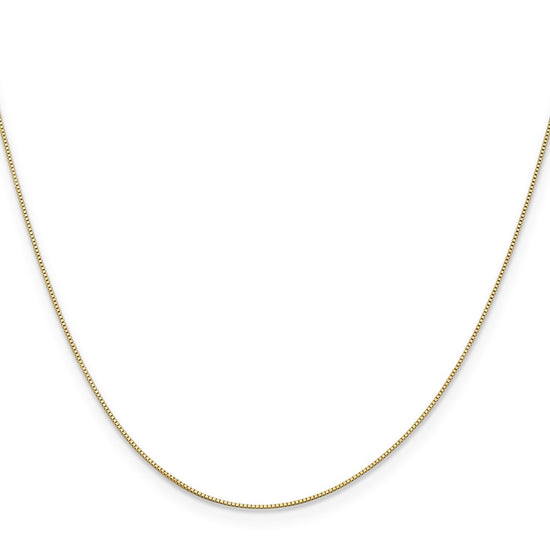 14K 16 inch .5mm Box with Spring Ring Clasp Chain