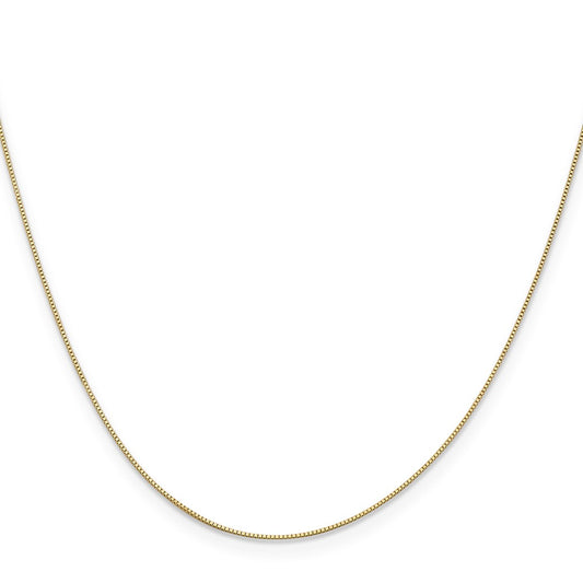 14K 16 inch .5mm Box with Spring Ring Clasp Chain