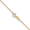 14K 16 inch .5mm Box with Spring Ring Clasp Chain