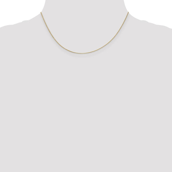 14K 16 inch .5mm Box with Spring Ring Clasp Chain
