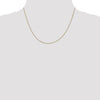 14K 18 inch .5mm Box with Spring Ring Clasp Chain