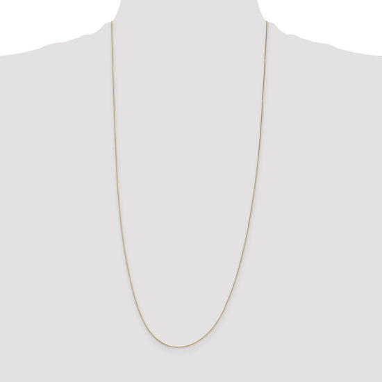 14K 30 inch .5mm Box with Spring Ring Clasp Chain