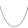 14K White Gold 24 inch 1.7mm Spiga with Lobster Clasp Chain