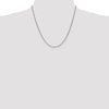 14K White Gold 20 inch 1.7mm Spiga with Lobster Clasp Chain