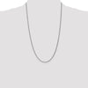 14K White Gold 26 inch 1.7mm Spiga with Lobster Clasp Chain
