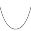 14K White Gold 24 inch 2.1mm Spiga with Lobster Clasp Chain