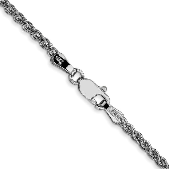 14K White Gold 24 inch 2.1mm Spiga with Lobster Clasp Chain