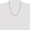 14K White Gold 22 inch 2.1mm Spiga with Lobster Clasp Chain