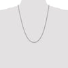 14K White Gold 24 inch 2.1mm Spiga with Lobster Clasp Chain