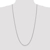 14K White Gold 30 inch 2.1mm Spiga with Lobster Clasp Chain