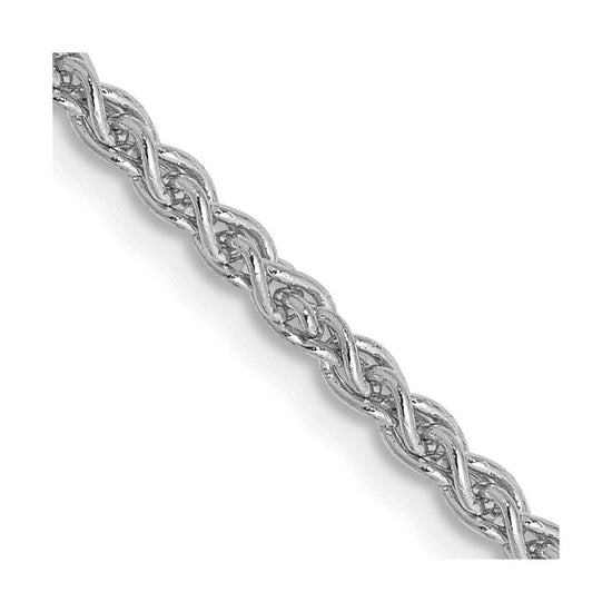 14K White Gold 18 inch 2.1mm Spiga with Lobster Clasp Chain