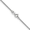 14K White Gold 20 inch 1.05mm Diamond-cut Spiga with Spring Ring Clasp Chain