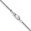 14K White Gold 24 inch 1.25mm Diamond-cut Spiga with Lobster Clasp Chain