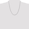 14K White Gold 22 inch 1.25mm Diamond-cut Spiga with Lobster Clasp Chain