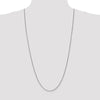 14K White Gold 30 inch 1.25mm Diamond-cut Spiga with Lobster Clasp Chain