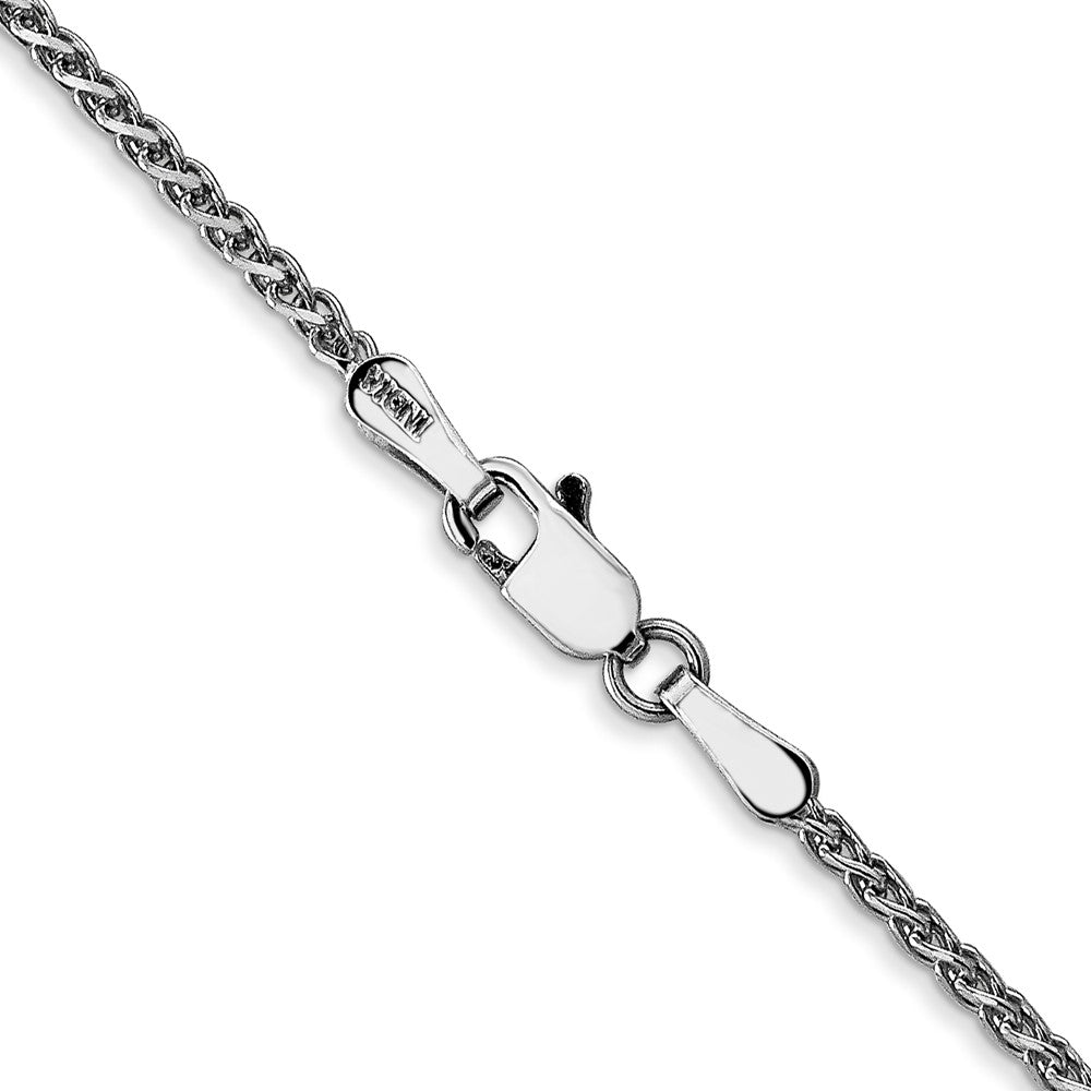 14K White Gold 20 inch 1.7mm Diamond-cut Spiga with Lobster Clasp Chain