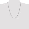 14K White Gold 24 inch 1.7mm Diamond-cut Spiga with Lobster Clasp Chain