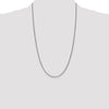 14K White Gold 26 inch 1.7mm Diamond-cut Spiga with Lobster Clasp Chain