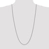 14K White Gold 30 inch 1.7mm Diamond-cut Spiga with Lobster Clasp Chain