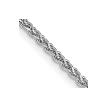 14K White Gold 20 inch 1.7mm Diamond-cut Spiga with Lobster Clasp Chain