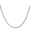 14K White Gold 30 inch 2.1mm Diamond-cut Spiga with Lobster Clasp Chain