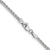14K White Gold 30 inch 2.1mm Diamond-cut Spiga with Lobster Clasp Chain
