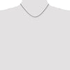 14K White Gold 16 inch 2.1mm Diamond-cut Spiga with Lobster Clasp Chain