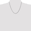 14K White Gold 20 inch 2.1mm Diamond-cut Spiga with Lobster Clasp Chain