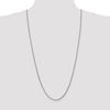 14K White Gold 30 inch 2.1mm Diamond-cut Spiga with Lobster Clasp Chain