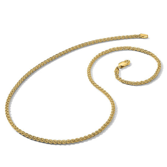 14K 24 inch 2.1mm Spiga with Lobster Clasp Chain